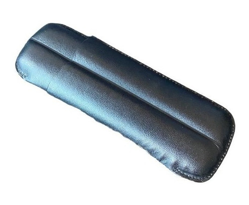 Estuche Para 2 Habanos En Cuero Negro Hecho A Mano Artesanal