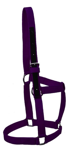 Bozal De Nylon Caballo Adulto Sin Cabestro Color Violeta