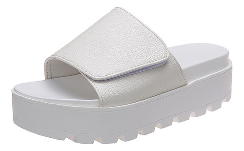 Sandalias Suaves De Fondo Grueso Para Mujer, Sandalias Con P