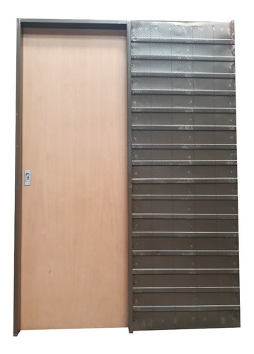 Puerta Placa Corrediza Embutir Cedro 70-10 Marco Chapa 18