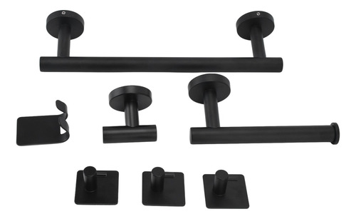 Juego De Toalleros De Acero Inoxidable Para Baño, 7 Piezas,