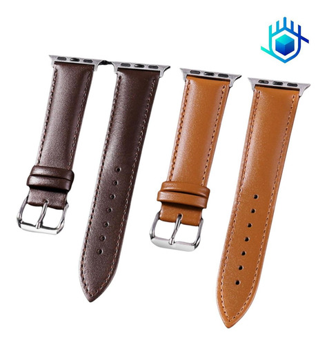 Imagen 10 de 10 de Correa Extensible Piel+mica Para Apple Watch Elegante Luxury