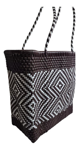 Bolsa Bolsa De Mano Tote Bag Color Negro Y Blanco