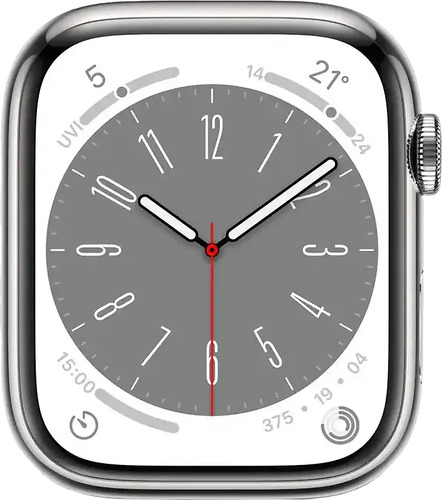 Apple Watch Series 8 41 Mm Acero Inox. Gris Wifi Grafito Negro Grafito (Reacondicionado)