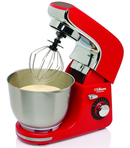 Batidora De Pie Liliana Powermix Ab91 Roja 50 Hz X 60 Hz Color Rojo