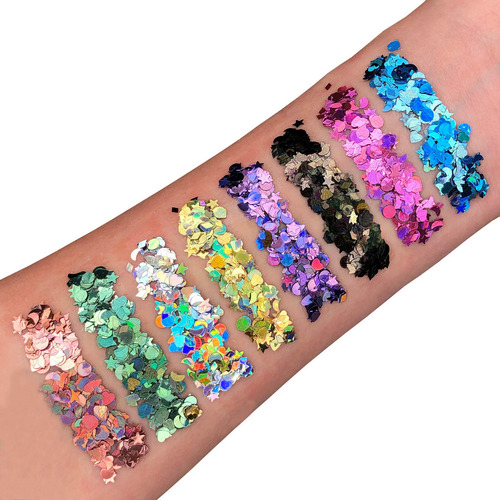 Moon Glitter Shapes Holographic 100% Purpurina Cosmética Par
