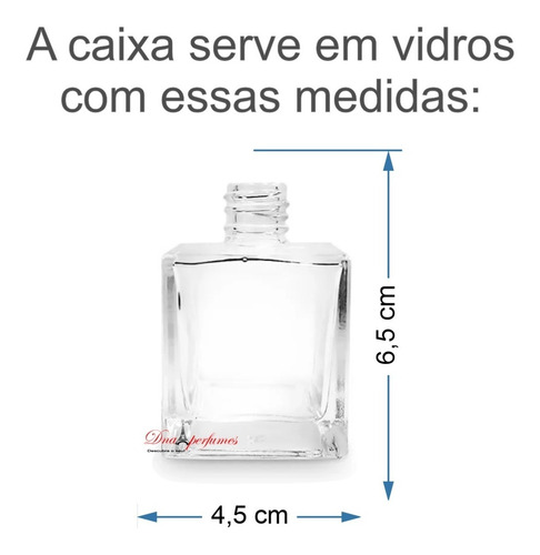 Caixa Embalagem Para Vidro Perfume 9,5x4,7x4,7cm - 20 Und