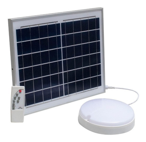 Lampara De Pared Solar 25w Redonda Con Panel Solar Ip65