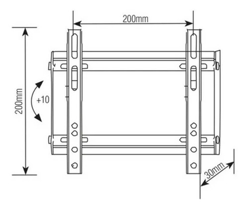 Imagen 2 de 4 de Soporte De Pared Con Inclinación Brasforma Sbrp215 23 A 42