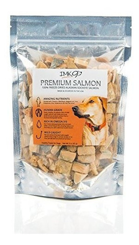 Todo Natural Freeze Dried Salmón Perro Trata Con Omega 3 Y O