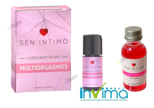 Lubricante Multiorgasmos 30ml + Aceite De Masaje 30ml Invima