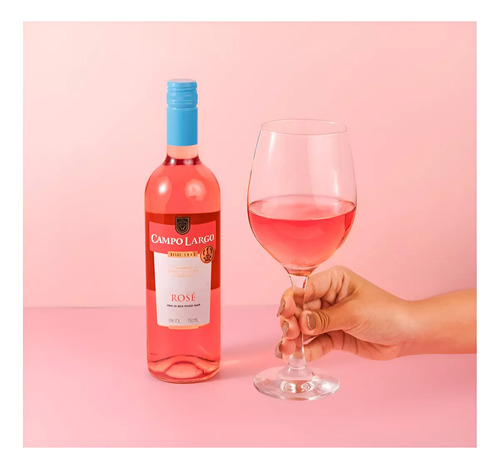 Vinho Campo Largo Rose Suave 6 Garrafas Com 750ml - Frutado