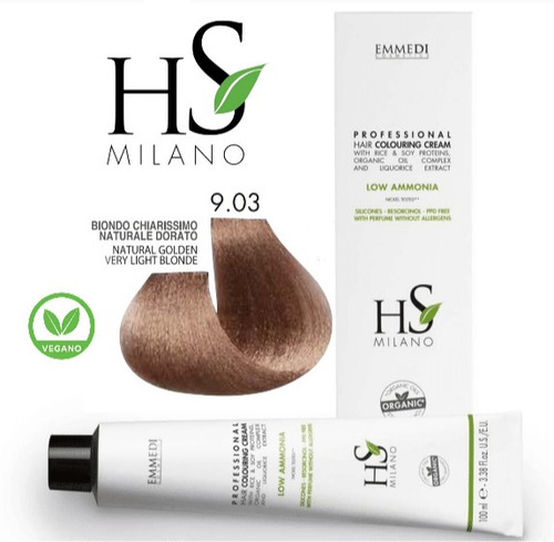 Tinte Vegano Hs Milano Rubio Muy Claro Natural Dorado 100gr