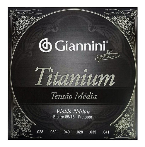 Imagem 1 de 3 de Encordoamento Giannini Violão Nylon Titanium Tensão Média