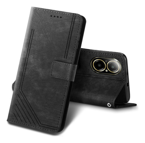 For Xiaomi Redmi Note 13 4g Pu Wallet Flip Card Case+lanyard