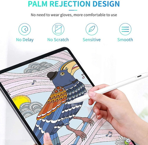 Imagen 3 de 8 de Lapiz Óptico Activo Apple iPad Pencil Dibujos Stylus Pro 2