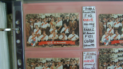 Tarjeta Tel Coleccion Telefonica Argentina F151 River Plate