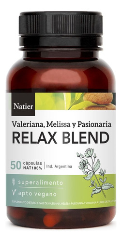 Natier Relax Blend 50 Cápsulas Relajante Sedante Natural