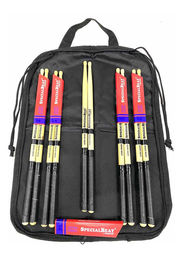 Kit Baqueta 5 Par 7a Specialbeat By Prostick Usa +bag Brinde