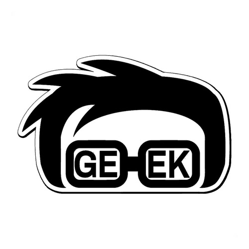 Adesivo Várias Cores 40x26cm - Geek Head Glasses Óculos Geek