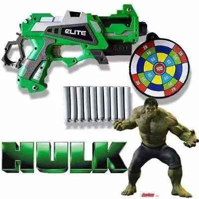 Arminha Hulk Lança Dardos Tamanho Realista Nerf Criança