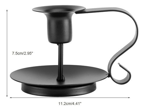 Portavelas De Hierro, 2 Piezas Retro Taper Candelabro Hecho