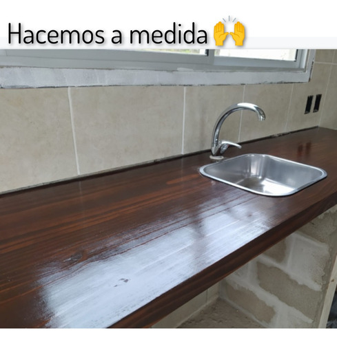 Imagen 6 de 10 de Mesada, Tablón, Cocina,madera