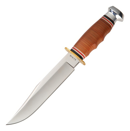 Ka-bar 1236, Faca de caça com cabo de couro empilhado, Bo