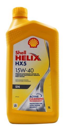 Aceite Mineral 15w40 Original Shell Helix Hx5 - Api Sl - 1l