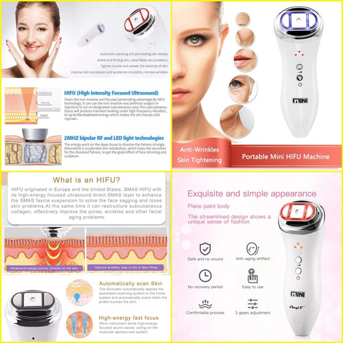 Hifu Radiofrecuencia Led+ Gel Ultrasound H.a + 96 Hilos Seda
