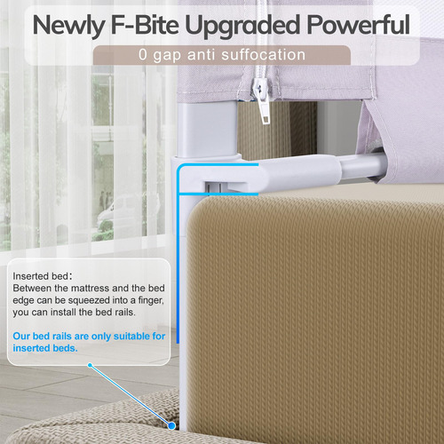 Bed Rail Omzer Para Crianças Pequenas, Pacote Com 3 Fechadur