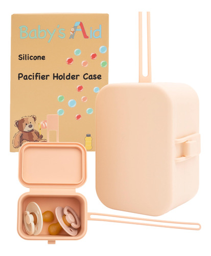 Baby's Aid Funda De Silicona Para Chupete Con Correa De Bloq