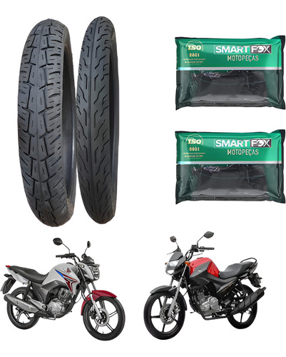 Kit Troca De Pneu Com Câmara Titan E Ybr Todas