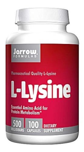  Jarrow Formulas L-lisina 500 Mg 100 Capsulas