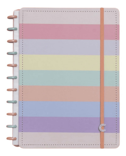 Caderno Inteligente Arco-íris Pastel Grande