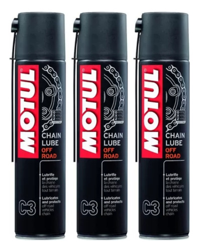 3 Motul C3 Lubricante De Cadenas Off Road Original X 3 Unid