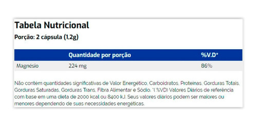 Imagem 3 de 3 de Kit C/ 2 Magnésio Dimalato 800mg 60 Cápsulas - Vitaminlife