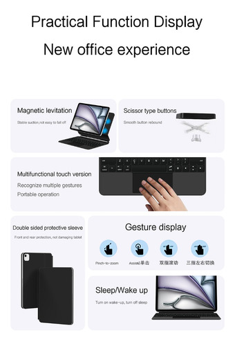 Funda Magic Keyboard Para Tableta Táctil iPad Air De 13 PuLG