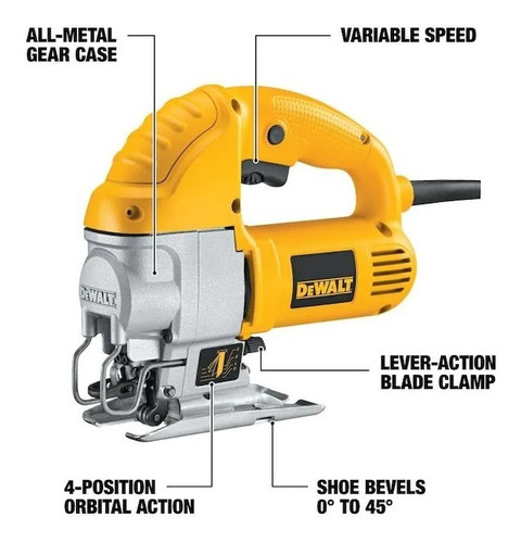 Sierra Caladora Dewalt De 5.5 Amp, Mango En U, Sin Llave.