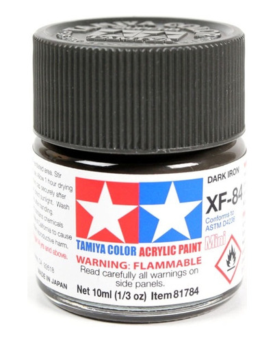 Pintura Acrílica De 10ml Xf84 Dark Iron  By Tamiya # Xf84mn