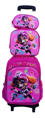 Kit 3d Mochila + Lanchera + Cartuchera Skye