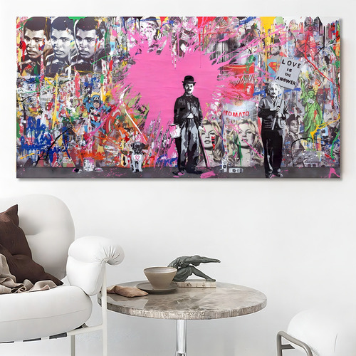 Canvas | Mega Cuadro Decorativo | Bansky Moderno | 140x90