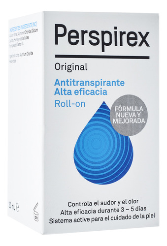 Antitranspirante Roll On Perspirex Original 20ml