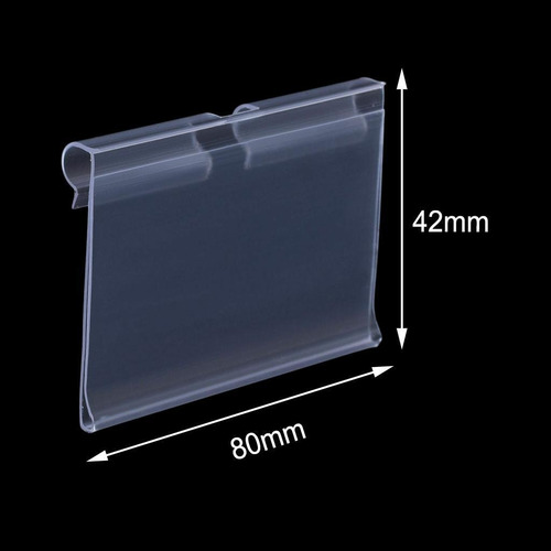 Soporte De Precio De Estante De Pvc Transparente De 80x42mm