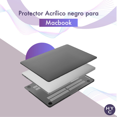 Protector Negro Compatible Macbook Air 13.6 M2 A2681 - 2022