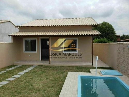 Imagem 2 de 8 de 015-2 Casa Com 2 Quartos, Piscina E Área Gourmet Em Unamar