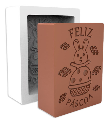 Forma De Silicone Barra Coelhinho E Chocolates Ib-1826