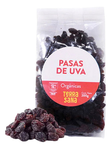 Pasas De Uva Orgánicas Terrasana 200g