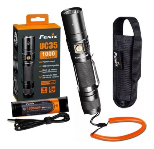 Linterna De Mano Fenix Uc35 Recargable Led 1000 L Tactica