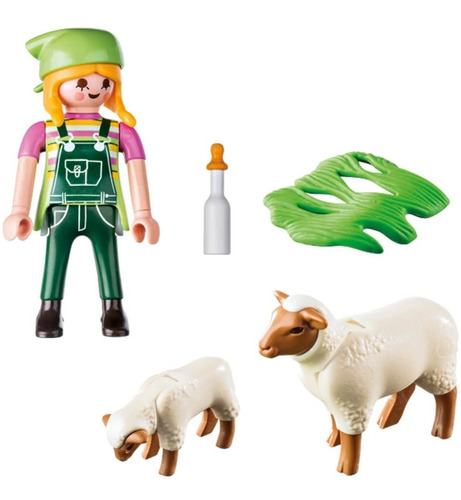 Imagen 3 de 10 de Playmobil Special Plus 9356 Granjera Con Ovejas Intek Manias